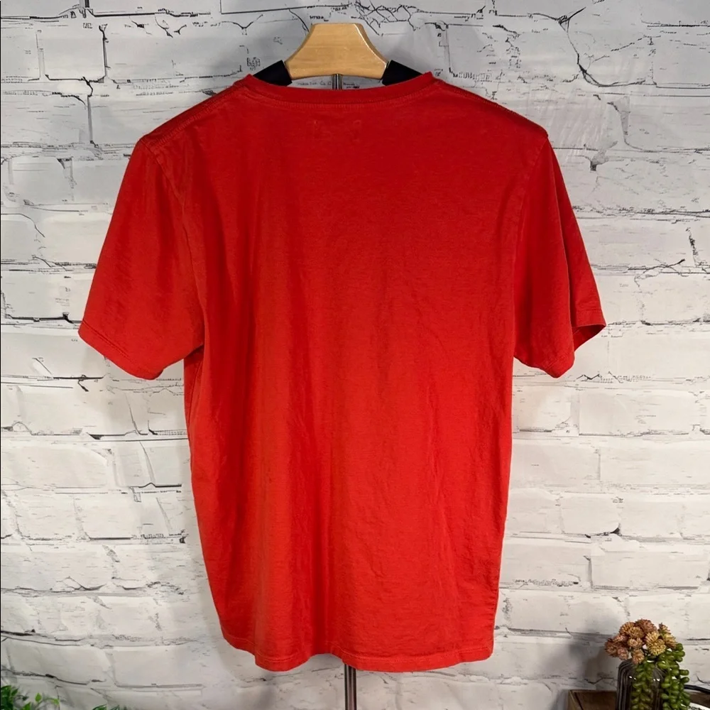Saturdays New York City NYC Slash Graphic Red Cotton T-shirt Streetwear